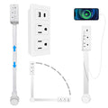 Outlet Extender Stick,Extendable Outlet,Rotating Outlet Extender,Electrical Outlet Extender Stick,Extended and Rotating Outlet Features,With Usb-A, Usb-C, and 2 Ac Outlets