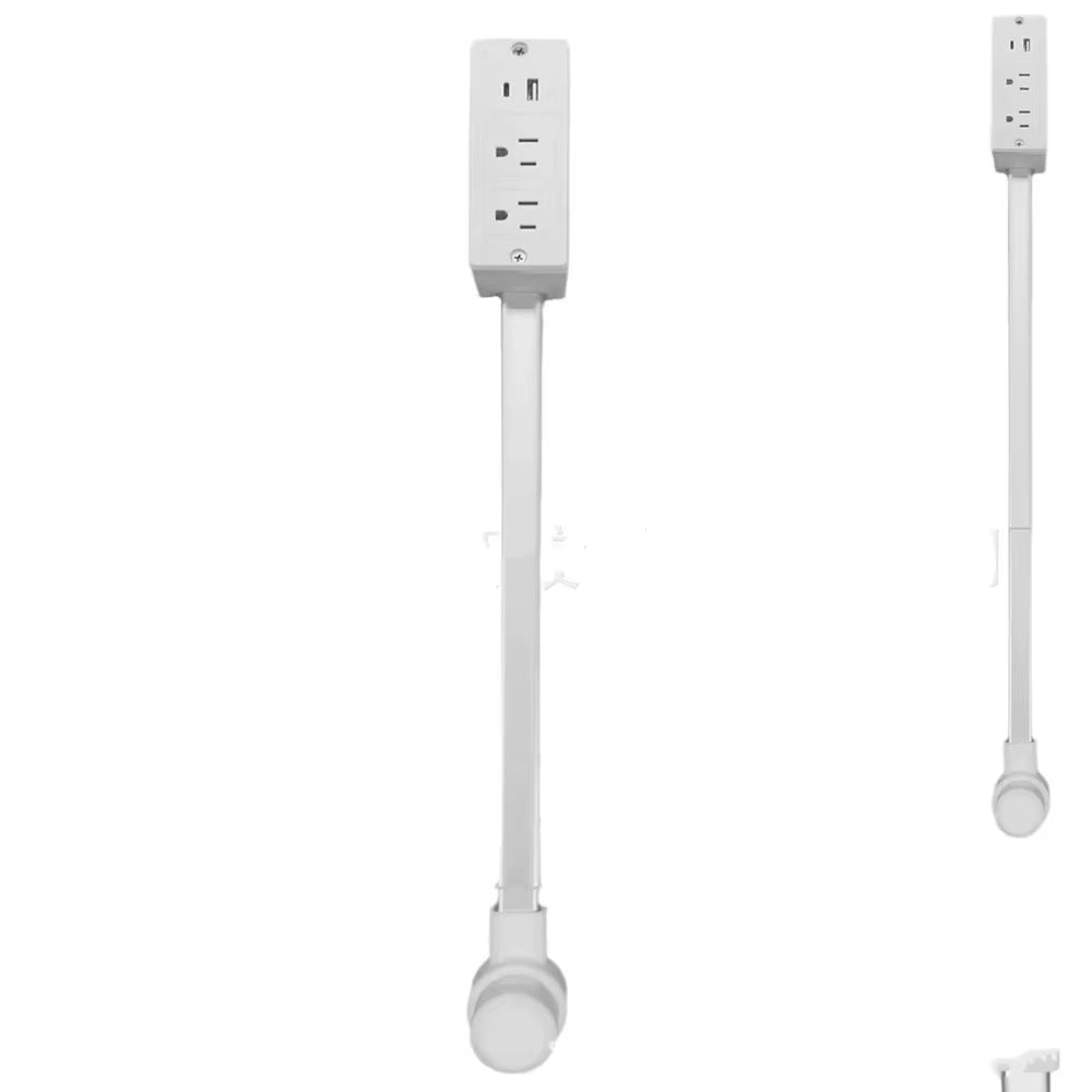Hot Rotates 180° Electrical Outlet Extender Adjustable Length White Power Outlets Extender Power Socket Expander for Nightstand